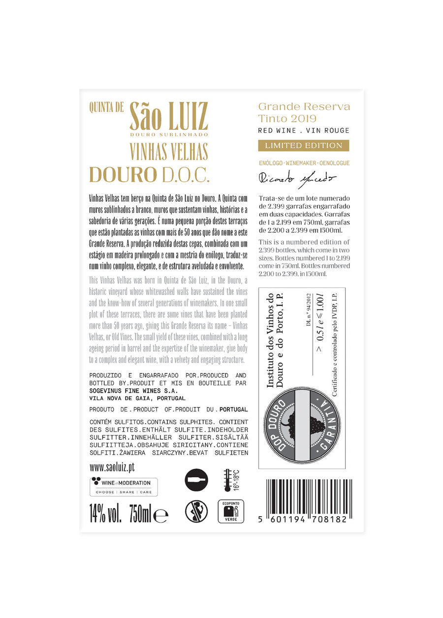 SÃO LUIZ VINHAS VELHAS 2018 RED
